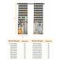 thumbnail image 6 of Fsddascl Pumpkin Fall Blackout Curtains for Bedroom/Living Room, Thermal Insulated Kitchen Curtains, Thanksgiving Botanical Black White Plaid Bird Grommet Darkening Window Treatment Drapes 52"x72"x2, 6 of 6