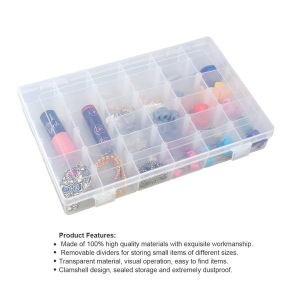 YSNOOWE Clear Storage Container Case Durable Hard Plastic 1Set 10.8X6.9X1.7In
