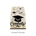 thumbnail image 3 of Elegant Graduation Table Runner, Black and Gold Foil Bachelor Cap Decor, Long Disposable Table Cover for Graduation Party Dessert Table and Celebration Buffet, 3 of 6