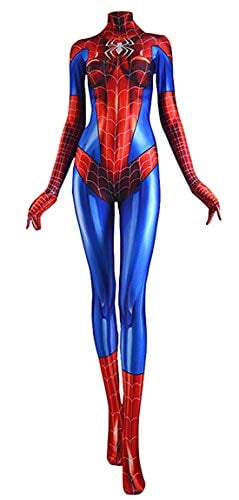 Cosplay Life Mary Jane Cosplay Costume Shiny Spider Bodysuit Lycra Fabric Suit Unisex Adult Halloween Suit S