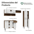 thumbnail image 4 of Cocina Integral Completa Madesa Emilly Sin Tarja 229Cm - Marrón/Blanco, 4 of 10
