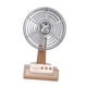 thumbnail image 4 of Ventilador de escritorio USB pequeño con ángulo ajustable, diseño retro, ligero para dormitorio, coche, verano. Marrón, 4 of 9