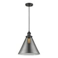 thumbnail image 2 of 201C-BK-G43-L-Innovations Lighting-Cone - 1 Light Cord Hung Mini Pendant In Industrial Style-14 Inches Tall and 12 Inches Wide-Matte Black, 2 of 5
