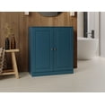 thumbnail image 2 of Palace Imports 100% Solid Wood 32" Bathroom Cabinet with Solid Doors, 2-Drawers and Adjustable Shelves, Teal, 2 of 7