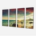 thumbnail image 2 of Colorful Seashore with Rocky Beach - Large Seashore Canvas Art Print, 2 of 3