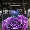 thumbnail image 3 of Bathroom Scale, Highly Accurate Digital Body Scale,Precisely Measures Weight up to 400 lbs-Purple Rose With Water Droplets On Petals, 3 of 4