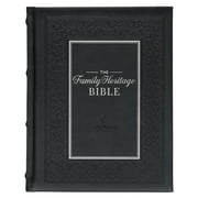 NLT Family Heritage Bible, Large Print Family Devotional Bible for Study, New Living Translation Holy Bible Faux Leather Hardcover, Additional Interactive Content, Black (Other)