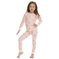 thumbnail image 2 of Cudlie Girls’ 4-Piece Pajama Set – Long Sleeve Cotton Blend Sleepwear, 2 Tops and 2 Pants, Fun Prints – Sweet Dreams Bear– Size 3T, 2 of 9