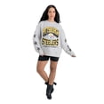 thumbnail image 3 of Women's Gameday Couture  Ash Pittsburgh Steelers Resilience Relaxed Rhinestone Pullover Sweatshirt, 3 of 6