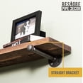 thumbnail image 5 of 36 in. x 7.5 in. x 6.75 in. Sunset Brown Restore Wood Wall Shelving with Industrial Steel Pipe Straight Brackets, 5 of 8