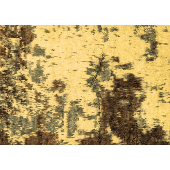 Ahgly Company Indoor Rectangle Abstract Brown Modern Area Rugs, 5' x 8'