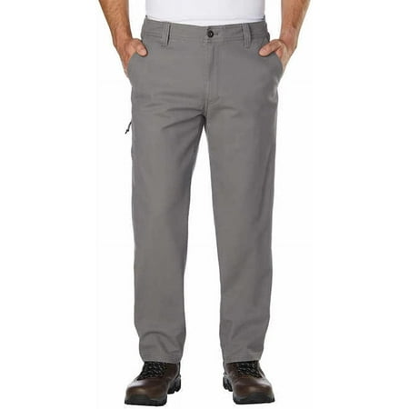 G.H. Bass & Co. Men's Flat Front Canvas Terrain Pant, Gray, 40W x 34L