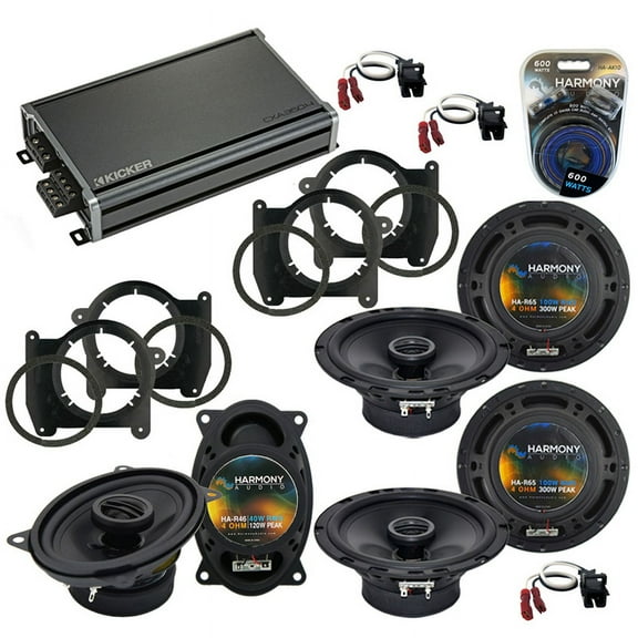 Fits GMC Jimmy 1995-2001 Speaker Replacement Harmony (2) R65 R46 & CXA360.4 Amp