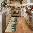 thumbnail image 4 of Pine Trees Snowflakes Merry Christmas Welcome Decorative Doormat, Seasonal Winter Xmas Low-Profile Rug Switch Mat for Outdoor 24x72 Inch, 4 of 6