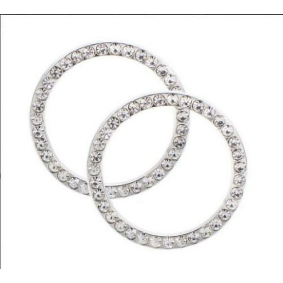 MINI-FACTORY (2 Pcs) Bling Car Accessories Ignition Start Button Rhinestone Diamond Sticker