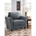 thumbnail image 5 of Lifestyle Solutions Wayne Chair Rolled Arm Microfiber, Dark Grey, 5 of 5