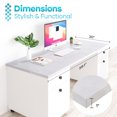 thumbnail image 2 of Kaboon 59.1x20 inch Universal Table Top, 1 inch Thick, White Rock, 2 of 6