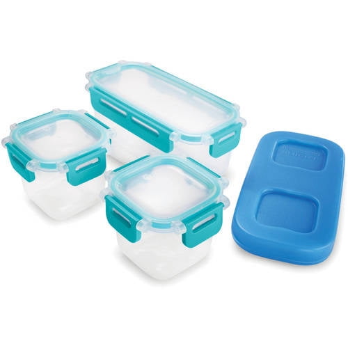 Rubbermaid FG3117RDSPA Litterless 8.5 Oz Juice Box, Leak Resistant Lid is  Blue and the Base is Clear, Straw Snaps Tight for Leak-resistant Fit,  Freezer and Top Rack Dishwasher Safe, Pack of 12