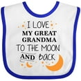 thumbnail image 3 of Inktastic I Love My Great Grandma to the Moon and Back Boys or Girls Baby Bib, 3 of 4