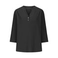 thumbnail image 4 of Womens Short Sleeve Tops Women's Fashion Casual V Neck Down Short Sleeve Top T Shirt Tops for Women, 4 of 6