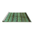 thumbnail image 2 of Ahgly Company Machine Washable Indoor Square Southwestern Turquoise Blue Country Area Rugs, 3' Square, 2 of 4
