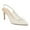 White, variant on XYD Women Bowknot Pointed Toe Mesh Pumps Slingback Mid Thin Heels Elegant Party Dressy Bridal Sandal Shoes Size 7 Pale Blue