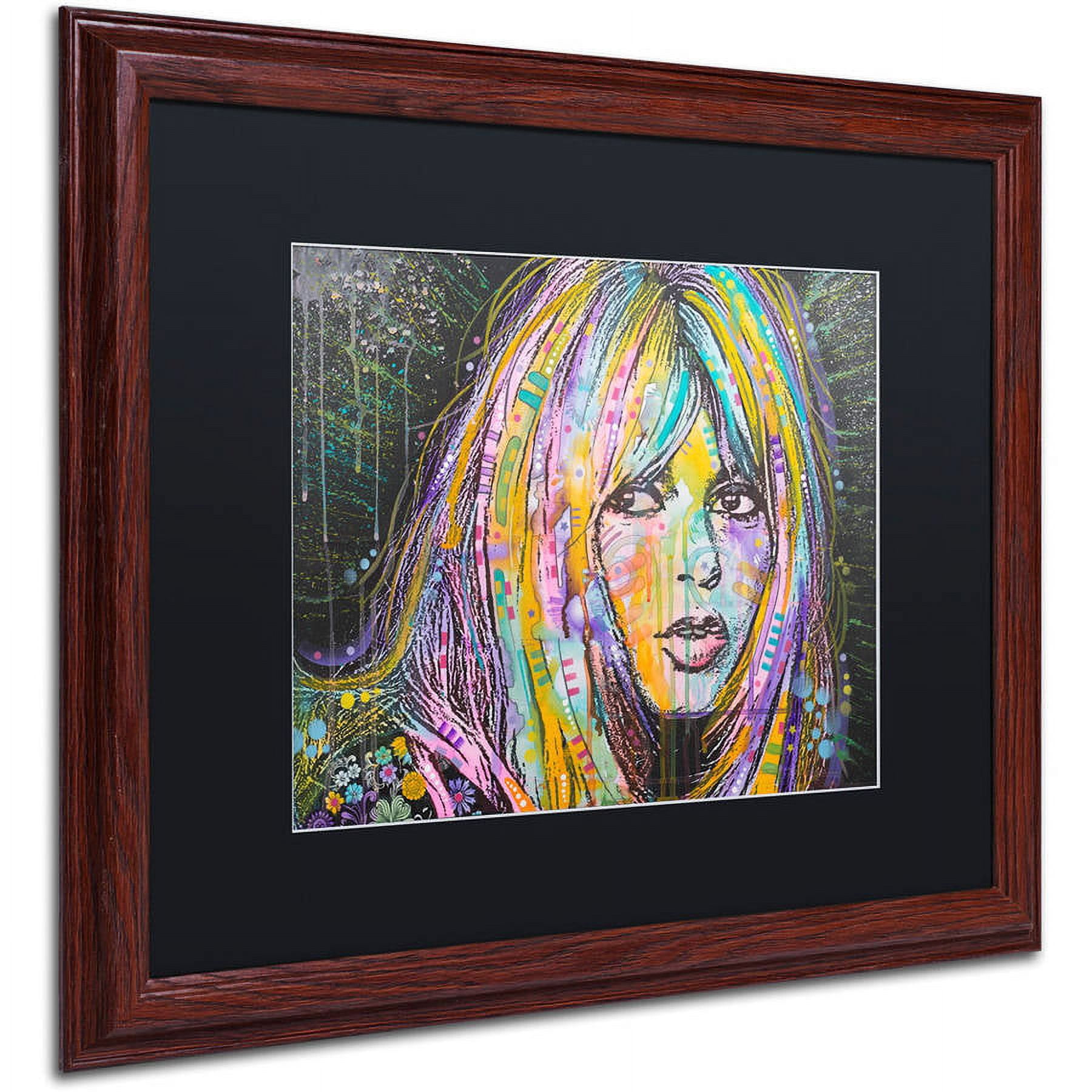 Trademark Fine Art "Bardot1" Canvas Art by Dean Russo, Black Matte, Wood Frame