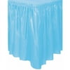 Plastic Table Skirt, 14 ft, Light Blue, 1ct