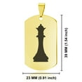 thumbnail image 2 of Stainless Steel Queen Chess Piece Dog Tag Pendant Necklace, 2 of 3