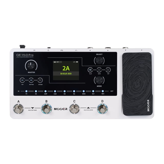 Modelado de amplificadores de guitarra multiefectos MOOER GE150 Pro New 2024