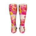 thumbnail image 6 of Bingfone Digital Nomad Pink Landscape Print Compression Socks for Women and Men Long Socks for Running Athletic Cycling Nurse, 6 of 8