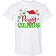 thumbnail image 3 of Inktastic Poppy Claus with Christmas Santa Hat and Snowflakes T-Shirt, 3 of 5