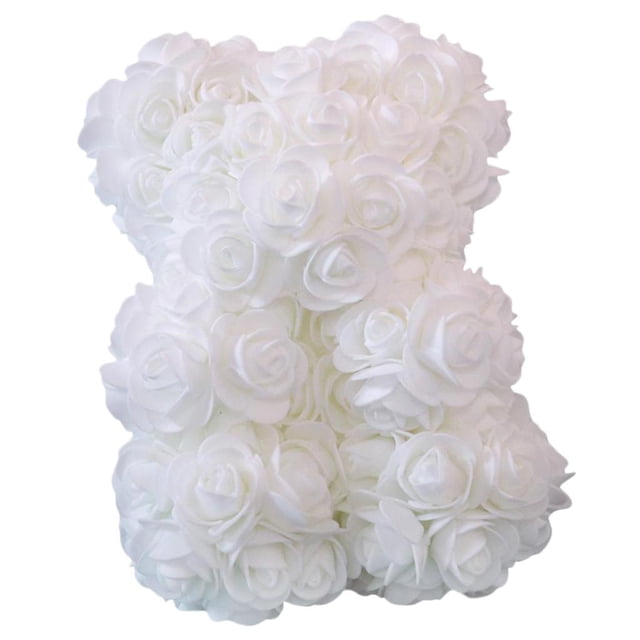 Lindo juguete mujer niña flor 14x15x22cm Blanco