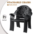 thumbnail image 4 of 9-Piece Cast Aluminum Outdoor Dining Set with Random Color Seat Cushions, 4 of 8
