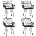 thumbnail image 2 of vidaXL 5 Piece Garden Dining Set Black Poly Rattan, 2 of 5