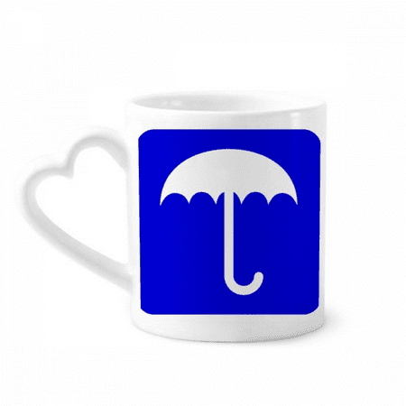 

Rain Blue Square Warning Mark Mug Coffee Cerac Drinkware Glass Heart Cup