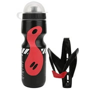 MAGT Water Bottle, Outdoor Sports Water Bottle Bicycle Water Bottle Set with V Shape Bike Water Bottle Cage(Red)