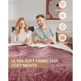 thumbnail image 4 of Electric Heated Blanket Throw 50x60, Ultra Soft Flannel with 4 Heat Settings and 4H Auto Off, ETL Certified Machine Washable Portable Warming Blanket for Couch Bed Office, Dark Gray/Green/Pink, 4 of 10