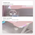 thumbnail image 3 of Nueva mesa de juegos rosa con luz RGB, ancla femenina a la moda, escritorio de ordenador, escritorio de estudio para dormitorio, escritorio negro para niñas y niños, escritorio de 100/120CM, 3 of 4