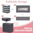 thumbnail image 4 of 4 Pack 90L Under Bed Storage Containers,Closet Organizers and Storage,Foldable Underbed Storage Bags with Clear Window & Reinforced Handles for Clothing, Bedding,Gray, 4 of 8