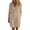 Khaki, variant on Dress for Women Lapel Button Casual Solid Color Pocket Dresses Khaki L