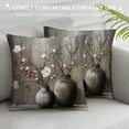 thumbnail image 3 of Fenyluxe White Flower Pillow Covers Farmhouse Throw Pillows PC-030 White, 3 of 5