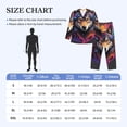 thumbnail image 4 of Balery Colorful Wolf Head Pijama para Hombre de Dos Piezas con Manga Larga, Conjunto de Dormir y Descanso Suave con Bolsillos-XX-Large, 4 of 7