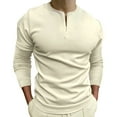 thumbnail image 1 of KaLI_store Men's Polo Men's Polo Shirts Quick Dry Golf Shirts Long Sleeve Moisture Wicking Polo Shirts Khaki,M, 1 of 5