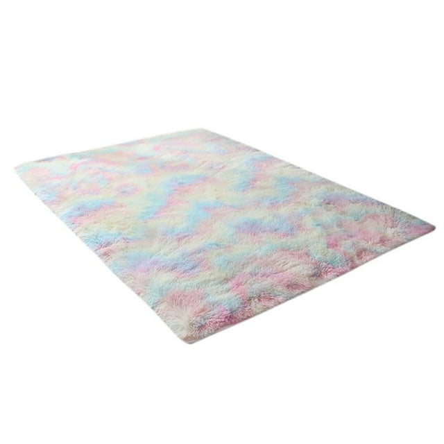 PENGXIANG Fluffy Bedroom Rugs Shaggy Geometric Design Area Rug for Girls Baby Room Kids Living Room Home Decor Floor Carpet