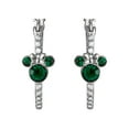 thumbnail image 4 of Disney Minnie Mouse Womens CZ Sterling Silver Birthstone Hoop Earrings, 4 of 4