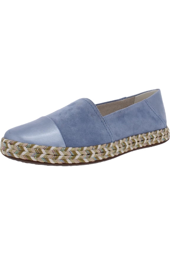 Respira Womens D Modesty Suede Slip-On Shoes Blue 7 Medium (B,M)