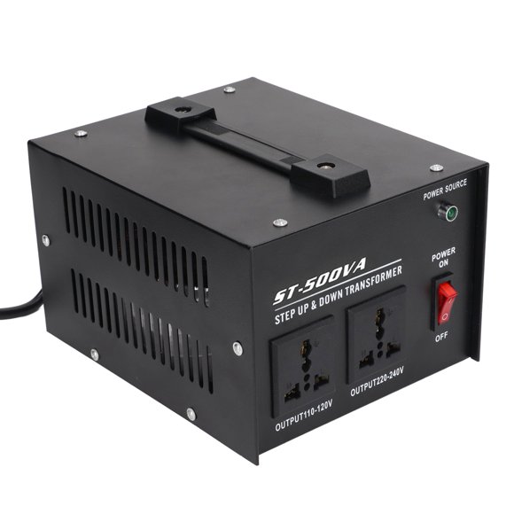Convertidor De Voltaje, Enchufe De La UE 110V 220V Tamaño Compacto Ajuste De Entrada Seguro Transformador De Voltaje Silencioso Para Exprimidor