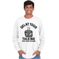 thumbnail image 5 of Delay Talking Until After Game Sports Men's Long Sleeve Tee T Shirt Brisco Brands X, 5 of 6