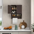 thumbnail image 5 of 2-Doors Bathroom Wall-Mounted Medicine Cabinet with Towel Bar, 5 of 5